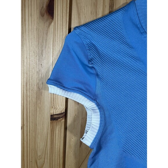 Adidas Primeknit Football Jersey Size (M) Stretch Tech - DQ3447 Blue/White - Picture 2 of 4